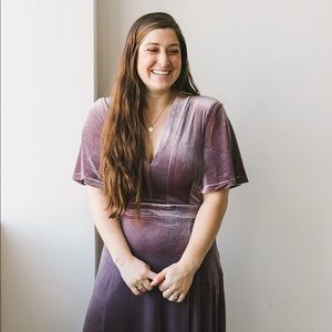 Pink Blush (non-maternity) Velvet Dress